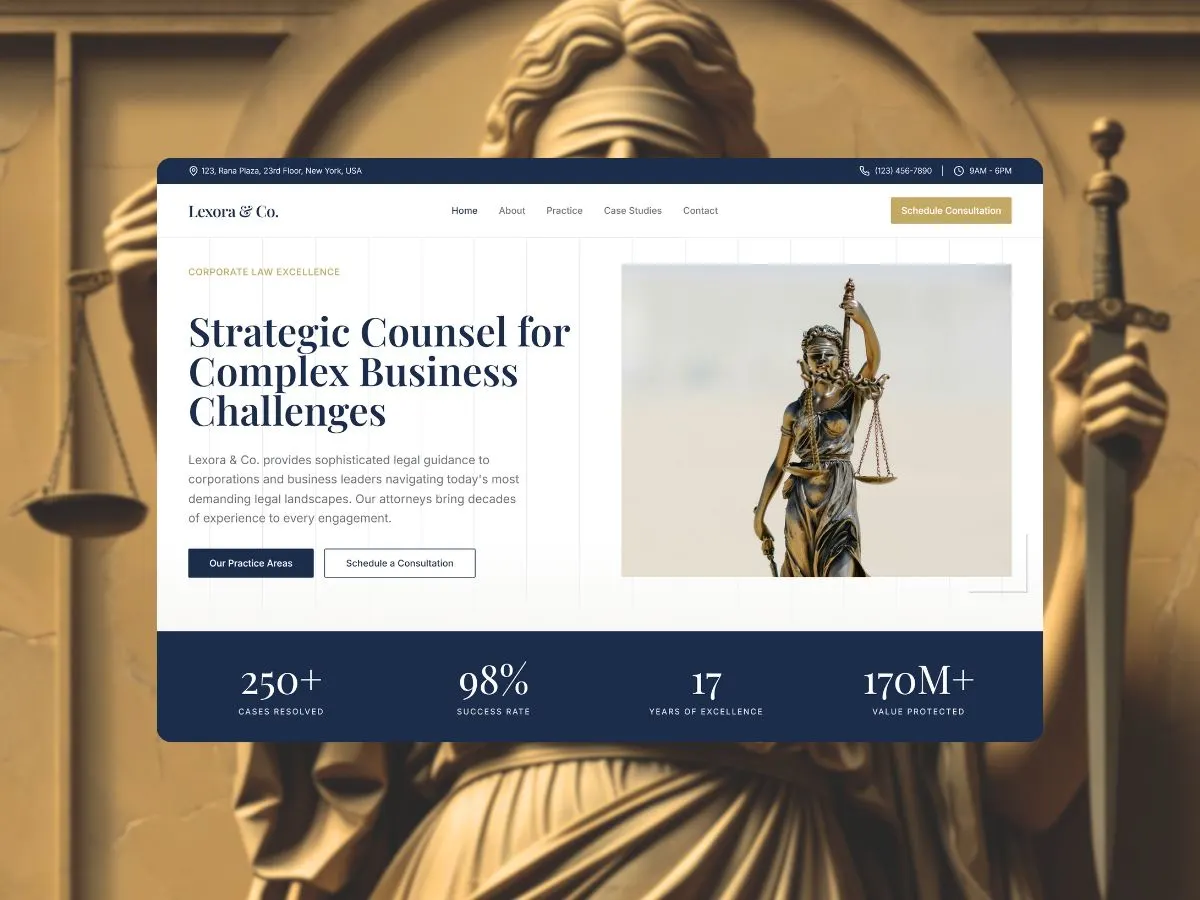 lexora business portfolio mockup