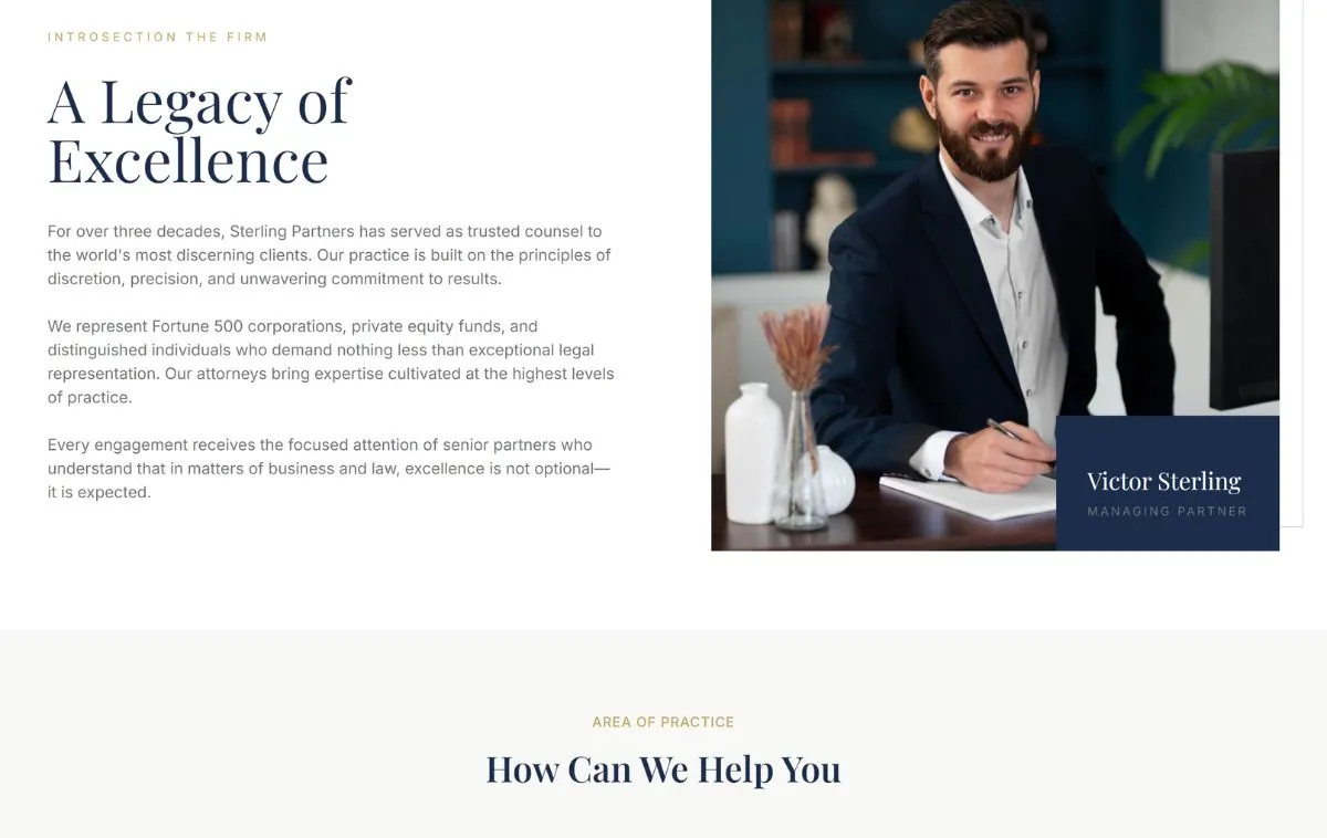 Full Responsive SEO Optimized Law Firm Business Portfolio