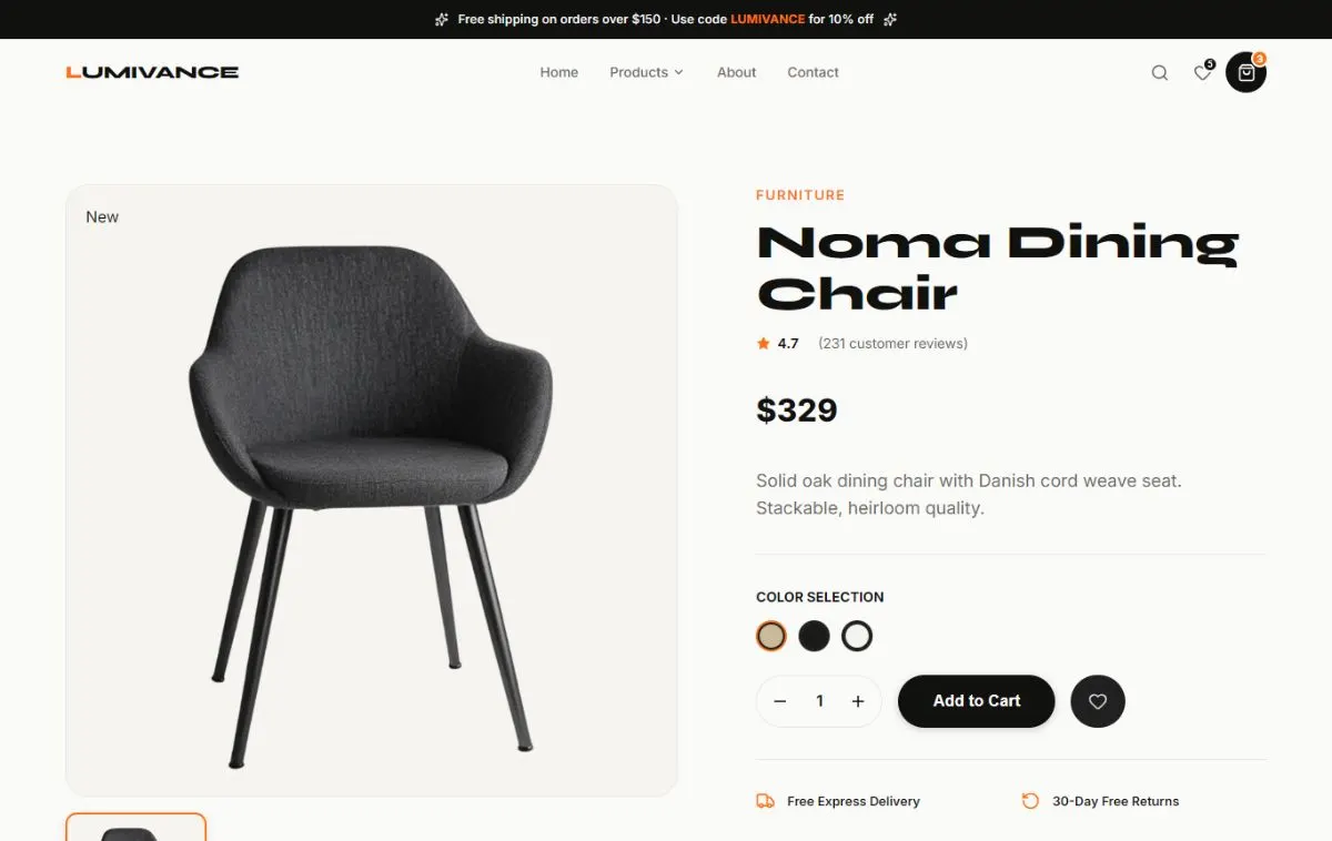 Decor Furniture & Accessories Full Featured E-commerce Platform