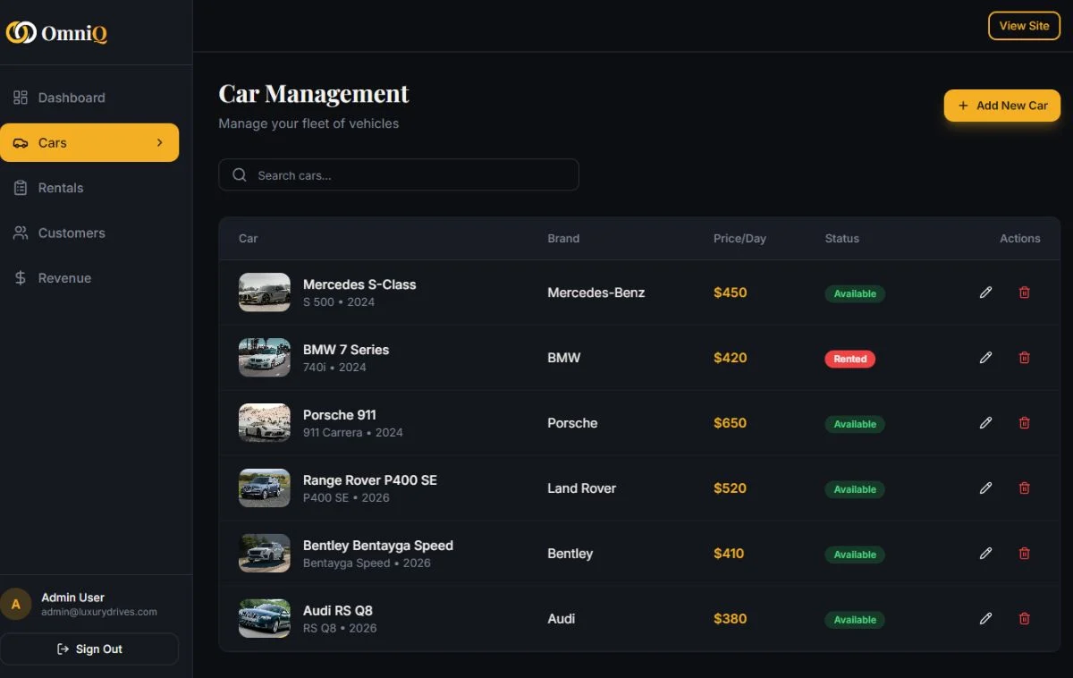 Car Rental & Booking Platform Featuring Auto Payment & Tracking System