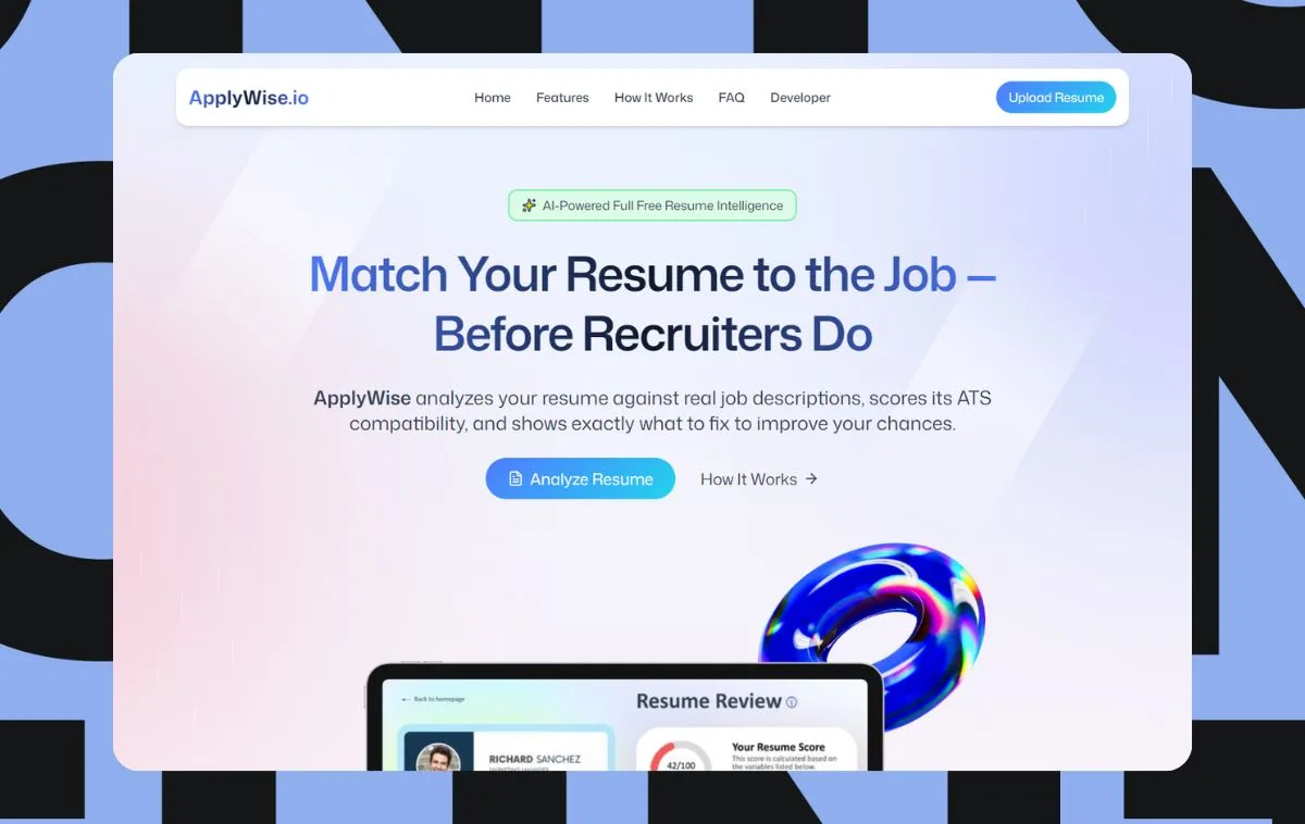 AI Resume Builder & Career Platform with 98% Accurate Results