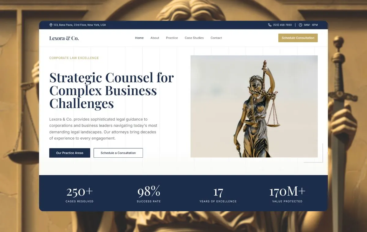 Full Responsive SEO Optimized Law Firm Business Portfolio